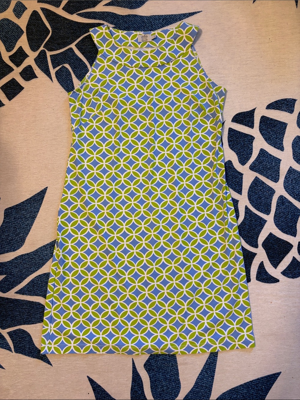 Sleeveless Geometric Shift Dress